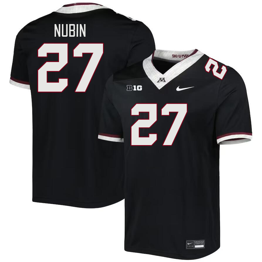 Men #27 Tyler Nubin Minnesota Golden Gophers College Football Jerseys Stitched-Black
